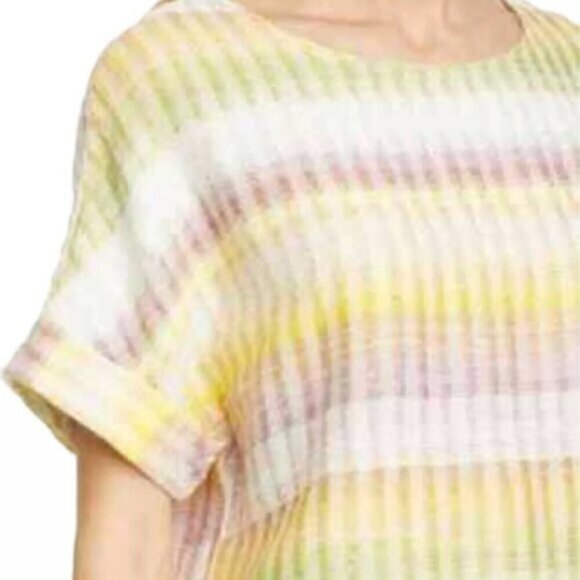 Anthropologie Dolan Johnny Ombré Striped Short Sleeve Blouse - XS/S - Picture 5 of 14